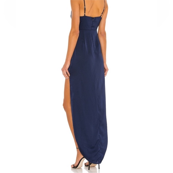 REVOLVE Navy Blue Satin Dress - Picture 4 of 7